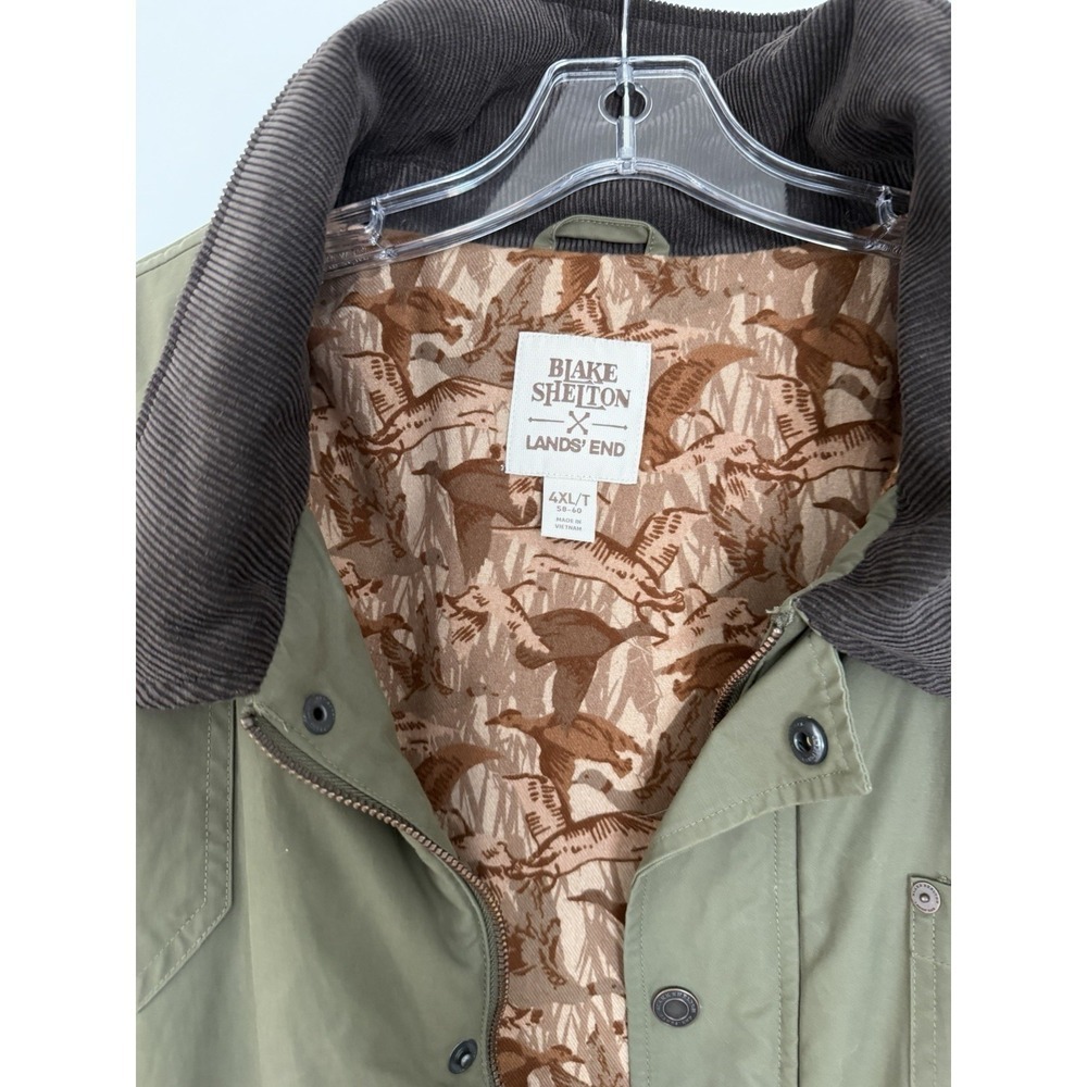 Lands' End Field Jacket Mens 4XL Tall Blake Shelton x Olive Green 540050